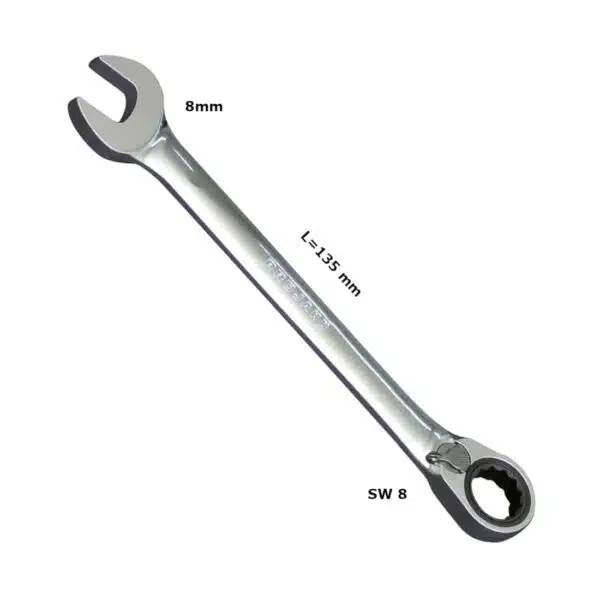 8mm Ratschen-Schlüssel Umschaltbar GearTech® SW 8